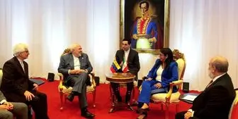 دیدار و گفتگوی ظریف با معاون اول رئیس جمهور ونزوئلا