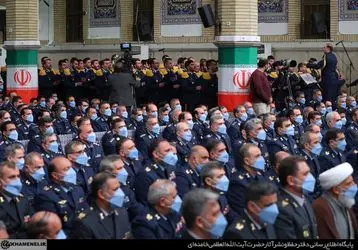 دیدار جمعی از فرماندهان نیروی هوایی و پدافند هوایی ارتش با رهبر انقلاب/گزارش تصویری