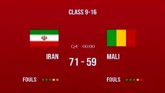  پیروزی بسکتبال جوانان ایران مقابل مالی 
