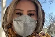 تیپ قرمز رنگ افسانه چهره آزاد /عکس