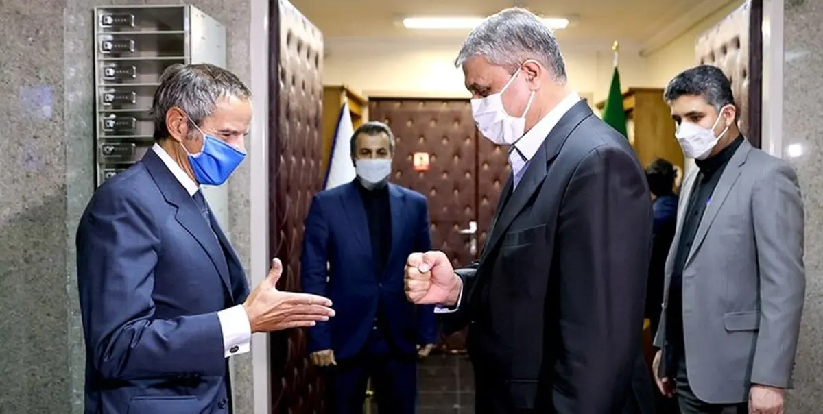 دیدار گروسی با اسلامی در سازمان انرژی اتمی + فیلم
