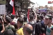 تجمع مردم سوریه در اعتراض به تحریم‌های جدید

