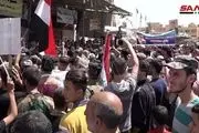 تجمع مردم سوریه در اعتراض به تحریم‌های جدید


