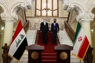 کنفرانس خبری مشترک دکتر قالیباف با رئیس مجلس عراق/گزارش تصویری