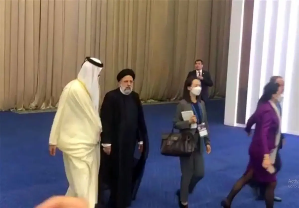 گفتگوی خصوصی رئیسجمهور و امیر قطر در حاشیه اجلاس سیکا