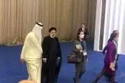 گفتگوی خصوصی رئیس‌جمهور و امیر قطر در حاشیه اجلاس  سیکا