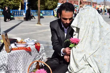 سفره عقد بر سر مزار شهید همت