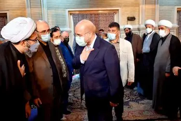 حضور قالیباف در مراسم ختم آیت الله مجتهد شبستری