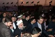 
ادای احترام رئیس جمهور به مقام شامخ شهدا در یادمان شهدای شلمچه
