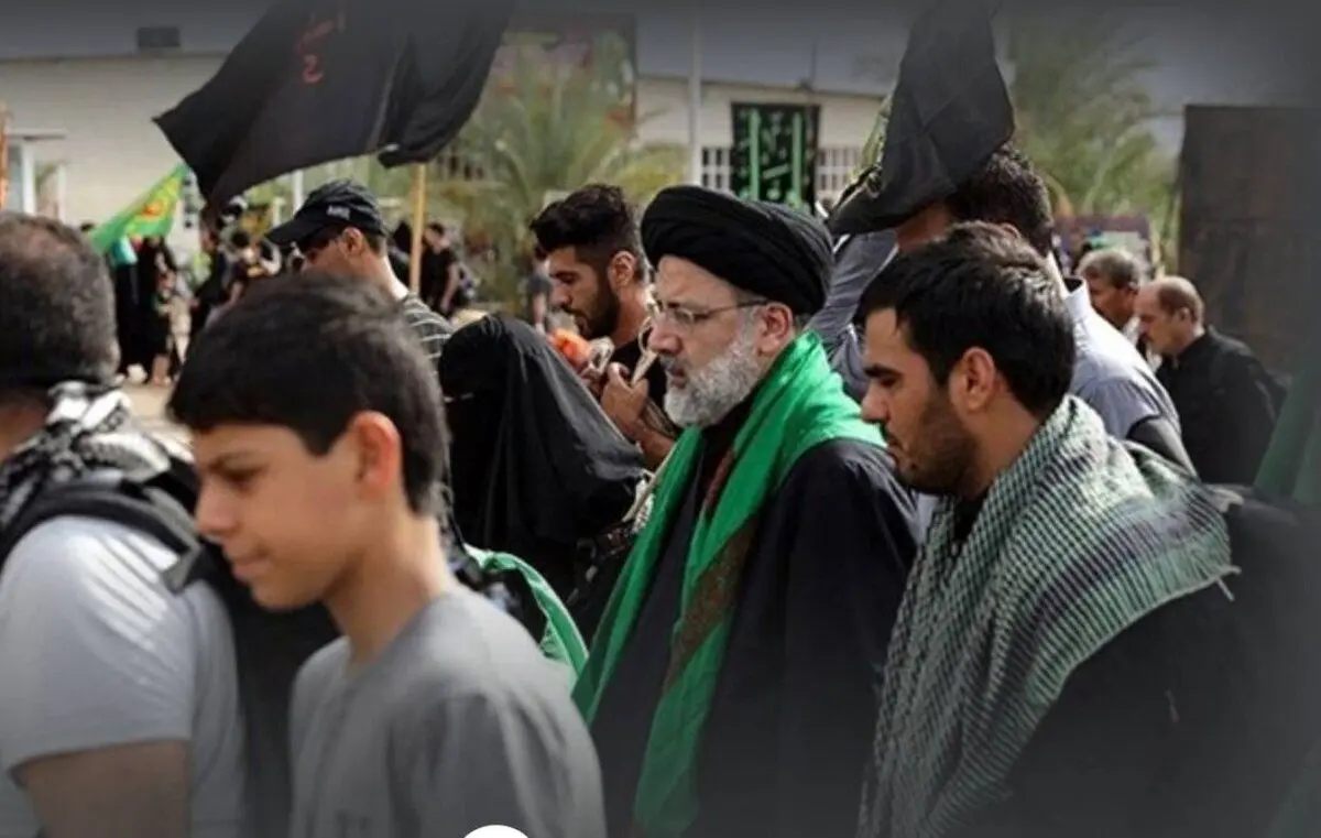 آخرین حضور شهید رئیسی در پیادهروی اربعین/فیلم