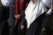 بانوی اول غزه در کنار همسر امیر قطر