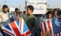 دانشجویان دانشگاه تهران هم «برجام» و «پرچم آمریکا» را به آتش کشیدند