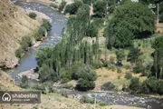 تصویر هوایی زیبا از دریاچه سد طالقان