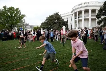 مسابقه حمل تخم‌مرغ در کاخ سفید
