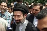 فرزند رهبرانقلاب در راهپیمایی ۲۲ بهمن+عکس