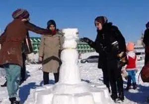 برگزاری جشنواره تندیس‌های یخی در اردبیل 