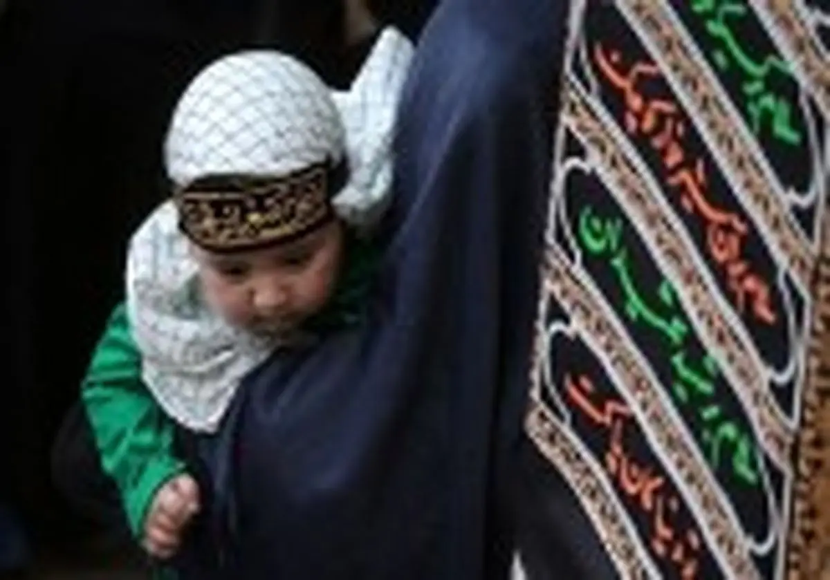 وقتی که حضرت علیاصغر(ع) شفیع مادر سوری شد+عکس
