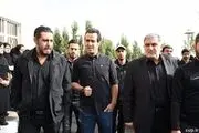 کریمی، استیلی و باقری در مراسم تشییع پیکر خانبانی+عکس