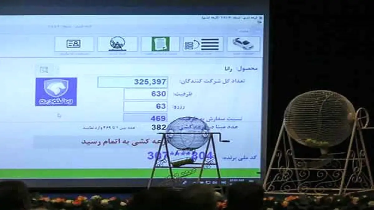  اعلام نتایج قرعه کشی پیش فروش ایران خودرو
