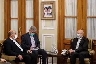 دیدار نایب رئیس دفتر سیاسی جنبش حماس با قالیباف/گزارش تصویری