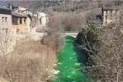 آب این رودخانه سبز شد + عکس