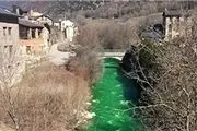 آب این رودخانه سبز شد + عکس