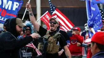 درگیری شدید طرفداران ترامپ با پلیس کنگره آمریکا +عکس و فیلم
