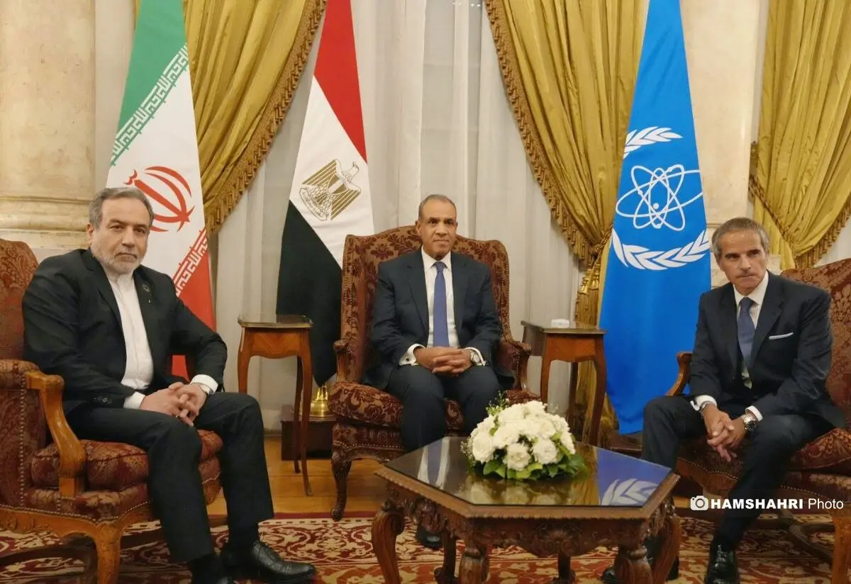اولین تصاویر از کنفرانس مشترک عراقچی و گروسی پس از امضای توافقنامه