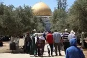فلسطینیان تکبیرگویان وارد مسجدالاقصی شدند