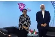رایزنی وزرای خارجه ایران و اندونزی در سنگاپور