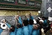 غبار روبی حرم حضرت معصومه(س) / گزارش تصویری