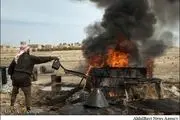 چاه نفت داعش در آتش سوخت