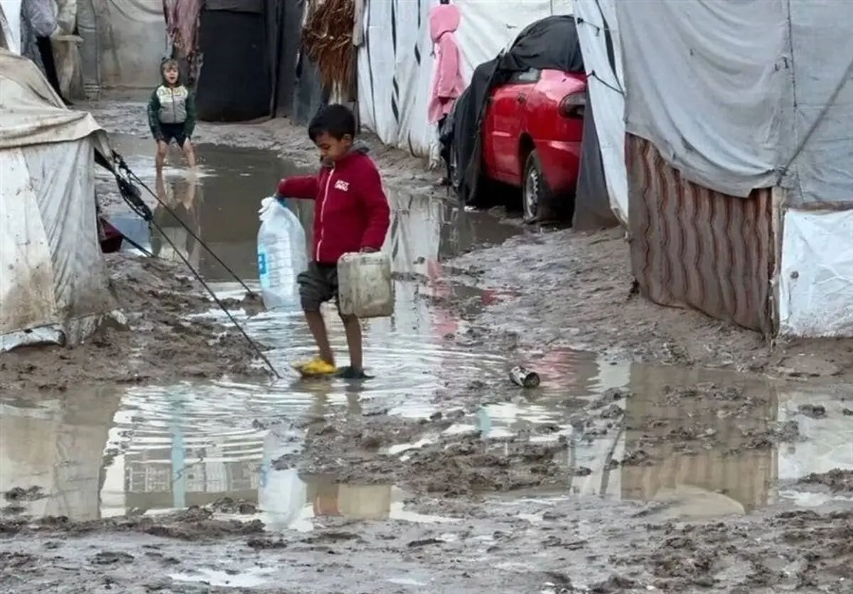 درد بزرگ آوارگان غزه در چادرهای فرسوده با رسیدن زمستان