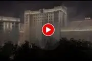 آتش سوزی ساختمان وزارت دفاع روسیه + فیلم
