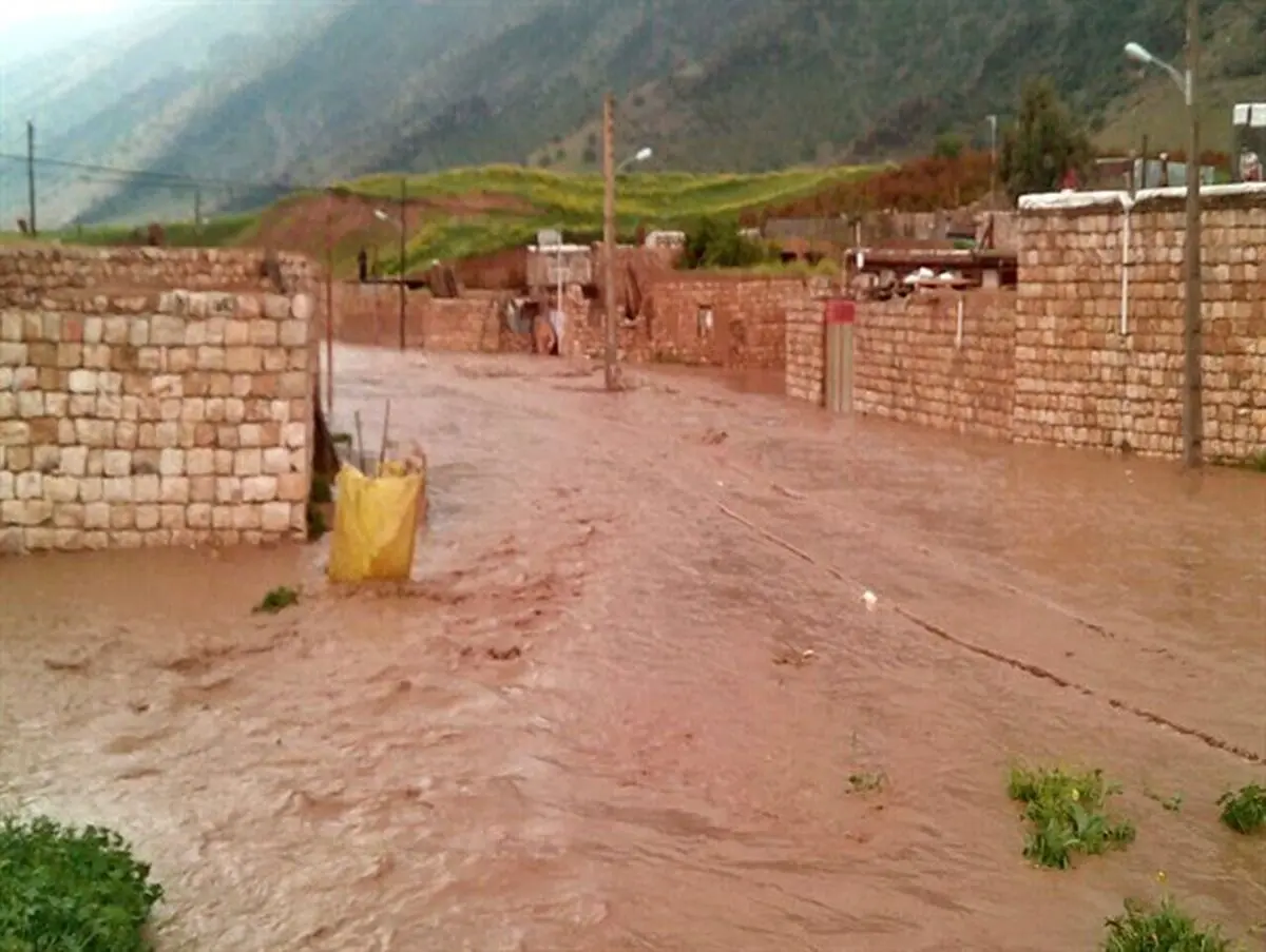 وقوع سیل در بخش طرهان شهرستان کوهدشت
