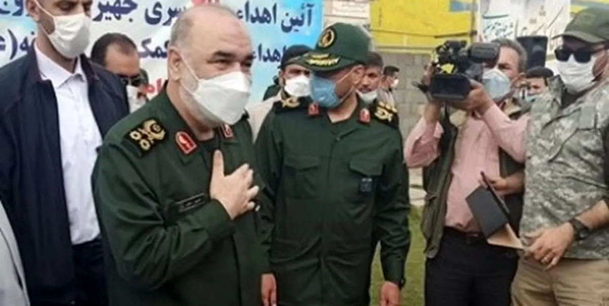 بازدید سردار سلامی از آخرین وضعیت مناطق زلزله زده سیسخت