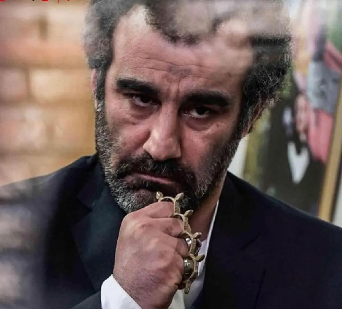 شوخی بامزه محسن تنابنده در اتاق گریم /فیلم