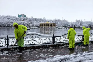برف بهاری در تبریز
