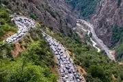 ببینید| جاده چالوس از ساعت ۹ صبح امروز یک طرفه شد