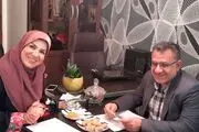 تمجید خانم مجری از اخلاق «حبیب‌الله کاسه‌ساز»/ عکس
