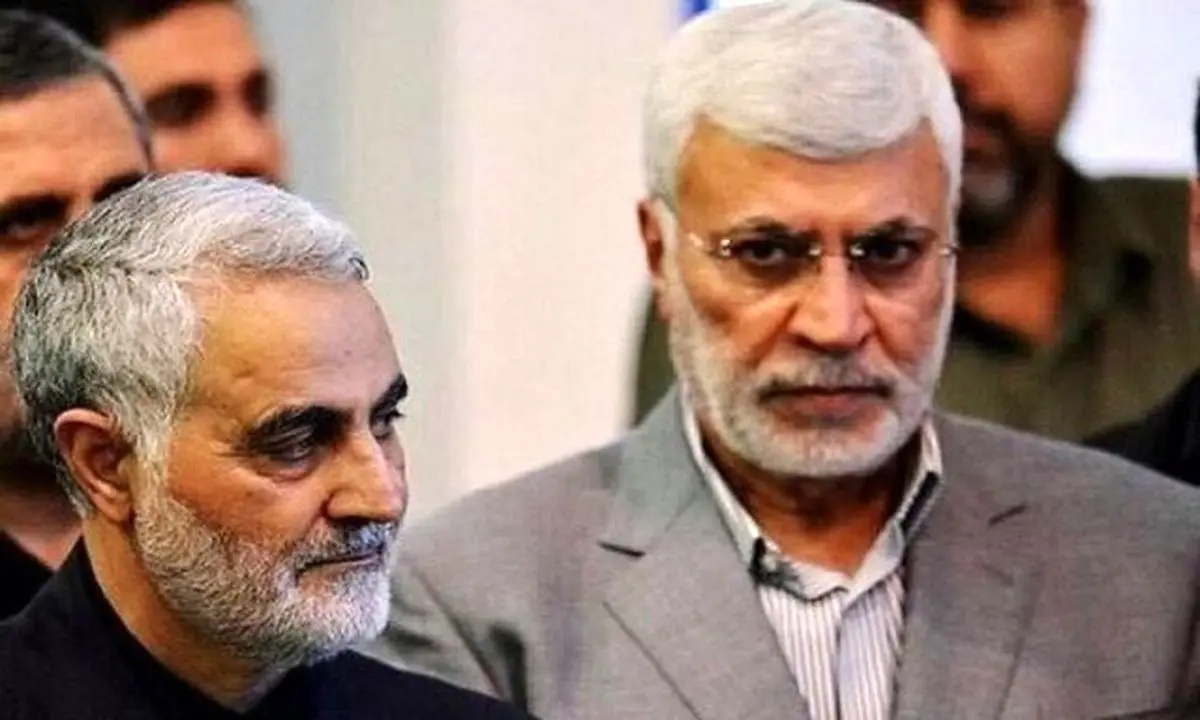 تصویر دیده نشده از ابومهدی المهندس در کنار حاج قاسم