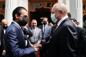 کنفرانس خبری مشترک دکتر قالیباف با رئیس مجلس عراق/گزارش تصویری
