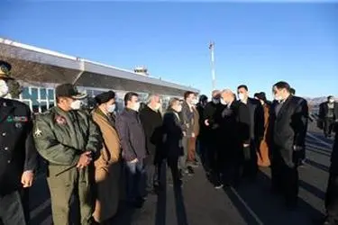 استقبال رسمی از رئیس مجلس شورای اسلامی در بدو ورود به تبریز