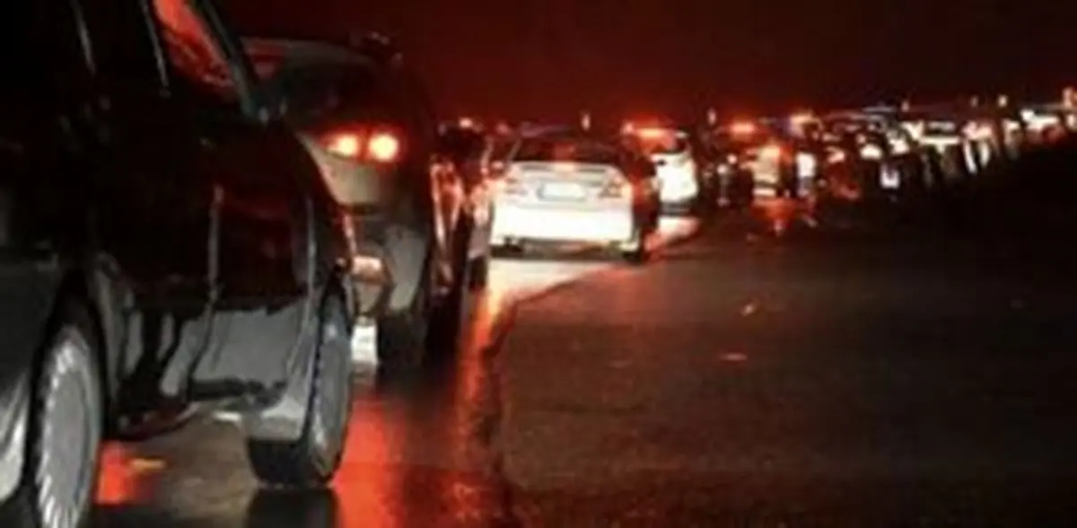 ترافیک سنگین در جاده کرج - چالوس