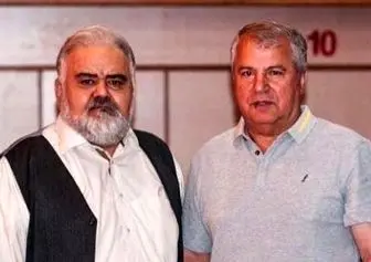 "علی پروین" و "اکبر عبدی" در پشت صحنه یک سریال/ عکس