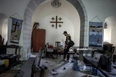 حملات هوایی صهیونیست‌ها به یک کلیسا در غزه