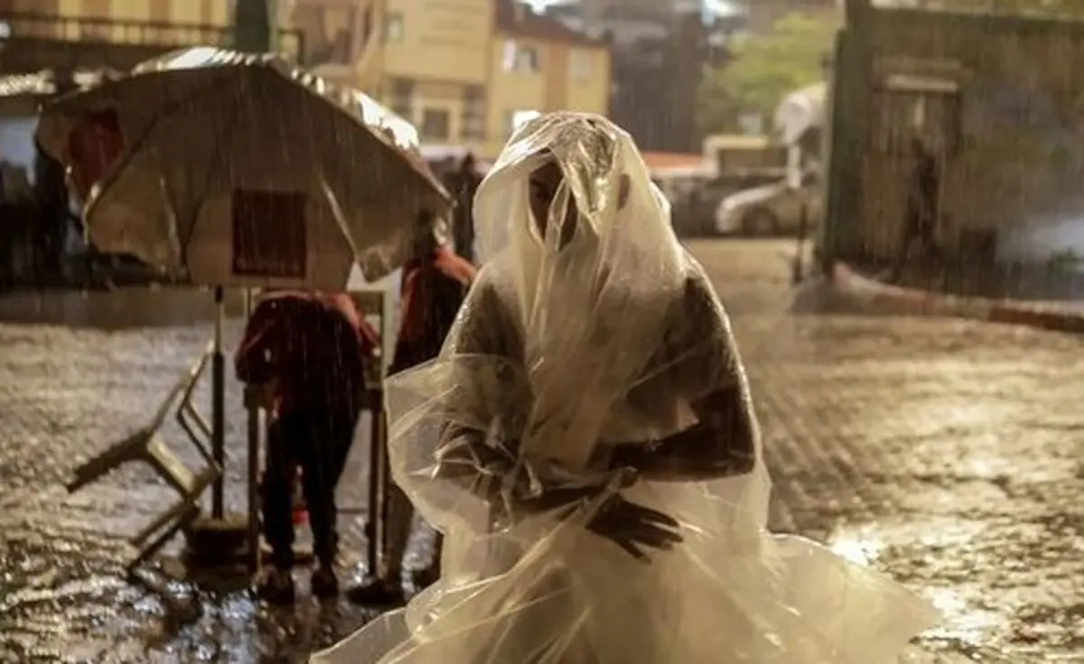 بارش شدید باران در غزه