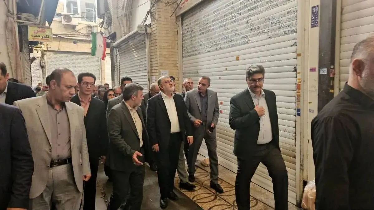 استاندار تهران در بازار بزرگ