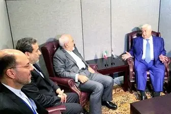 ظریف با همتای سوری خود دیدار و گفتگو کرد