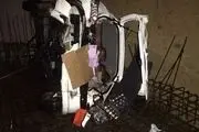سقوط ۱۲ متری خودرو ۲۰۶ داخل گودبرداری در ولنجک